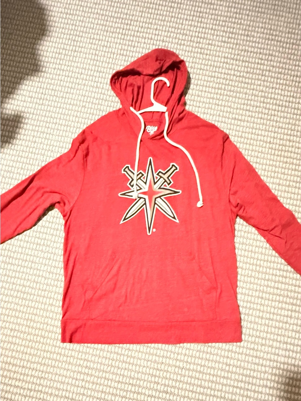 Vegas Golden Knights Blue 84 Red Men's Hooded Pullover with Star & Sword Emblem